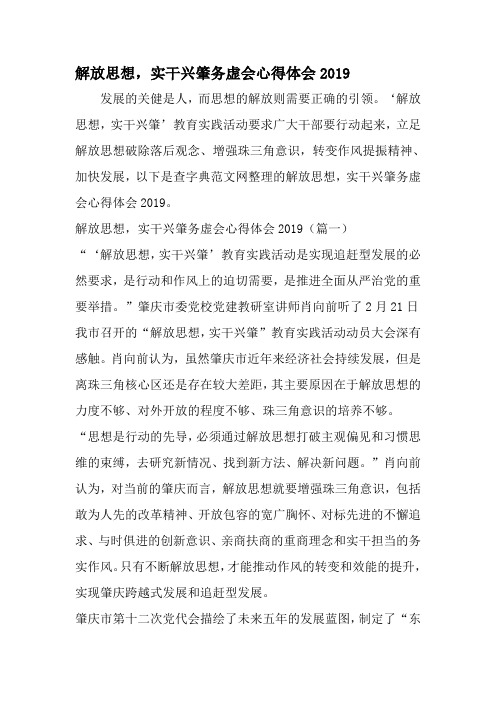 解放思想实干兴肇务虚会心得体会-最新年文档