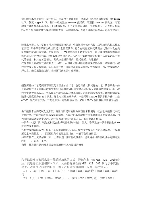 酸性水汽提问题