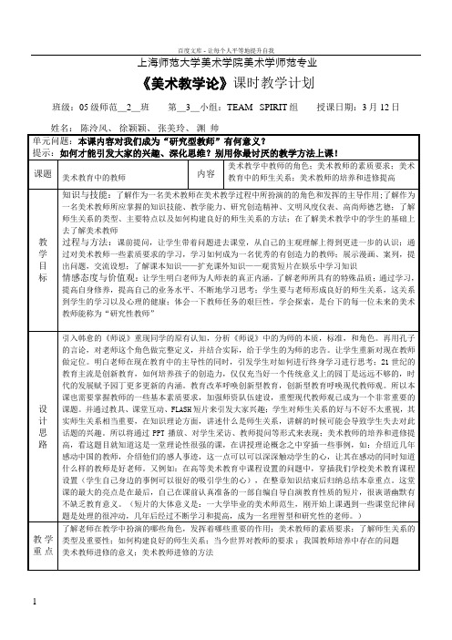 上海师范大学美术学院美术学师范专业
