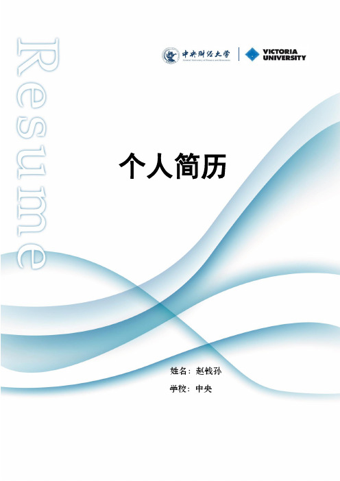 非常精美的个人简历(模板)