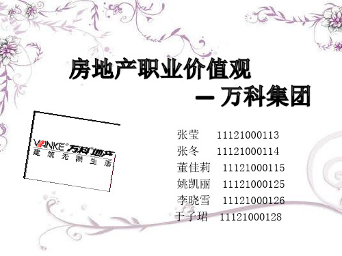 房地产职业价值观