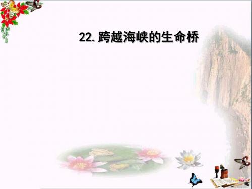 四年级语文上册 第6单元 22.跨越海峡的生命桥课件1 新人教版