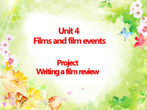 牛津英语高二下M8U4 Films and film events Project精品ppt课件