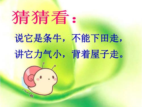 蜗牛学艺课件语文沪教版一年级下册_1