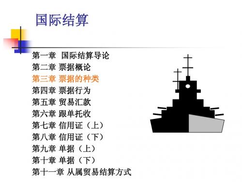 国际结算 第3章票据种类(张东祥-武汉大学出版社)