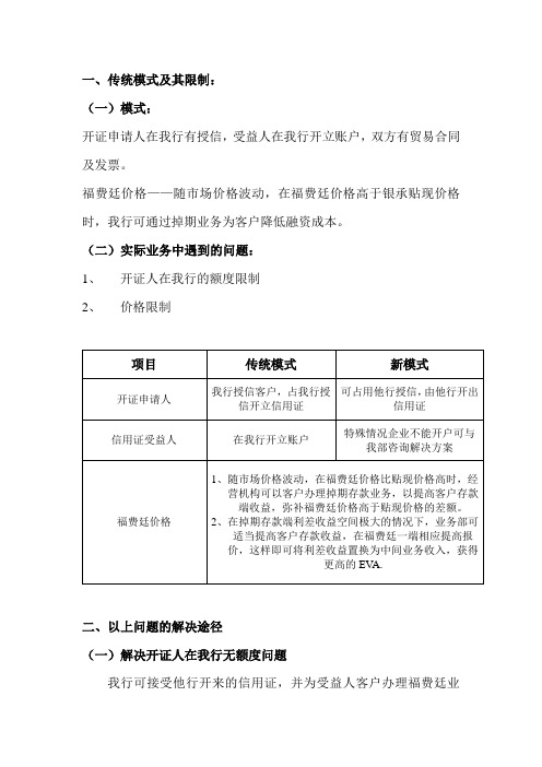 掉期+信用证福费廷业务模式介绍--替代传统银承及流贷方案详解