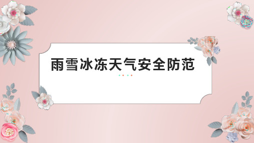 雨雪冰冻天气安全防范完整PPT