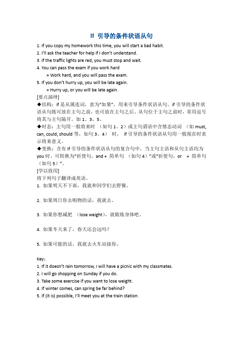 If 引导的条件状语从句