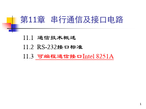 第 11 章  串行通信及接口电路PPT课件