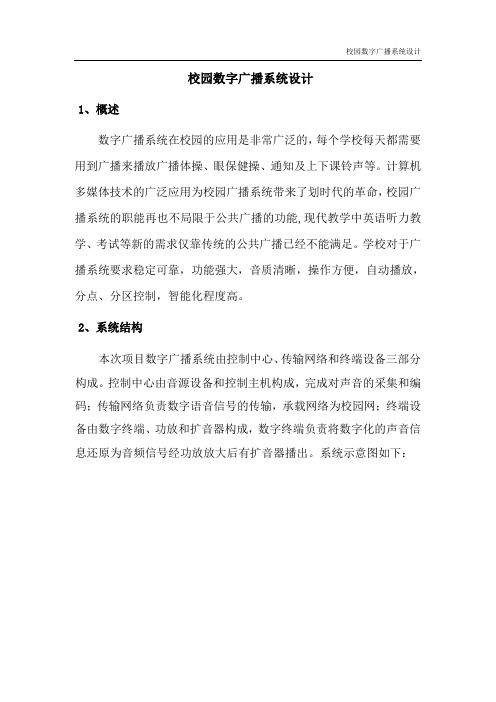 校园数字广播系统设计