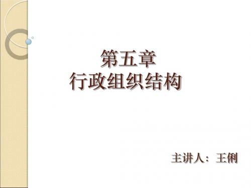 行政组织结构讲义
