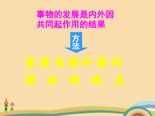 高二政治坚持内因外因相结合的观点PPT教学课件