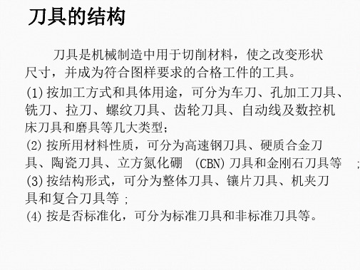 刀具的结构与制造