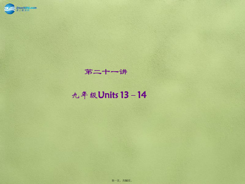 中考英语总复习 第21讲 九年级 Units 1314课件 人教新目标版
