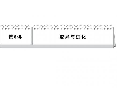 【创新设计】2014年高考生物二轮简易通三级排查大提分课件：第8讲 变异与进化