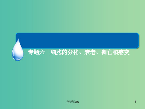 高考生物二轮专题复习 专题六 细胞的分化、衰老、凋亡和癌变课件
