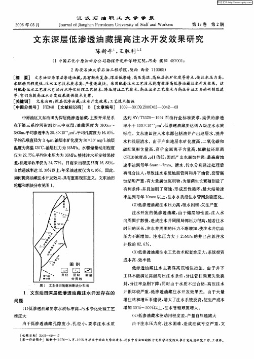 文东深层低渗透油藏提高注水开发效果研究