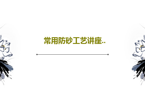 常用防砂工艺讲座..85页PPT