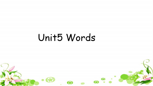【人教新课标英语必修三课件】Unit 5 Canada—“The True North” Words-(共26张PPT)