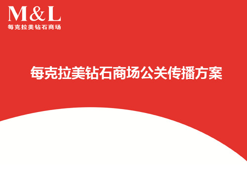 每克拉美钻石商场公关传播方案(PPT 55页)