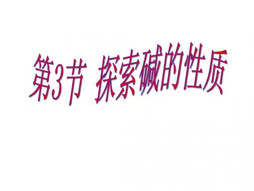 碱的性质