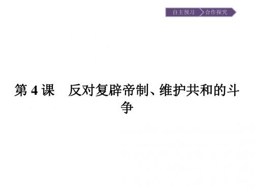 2018-2019学年高二历史人教版选修2课件：6.4反对复辟帝制、维护共和的斗争