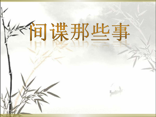 间谍那些事 PPT