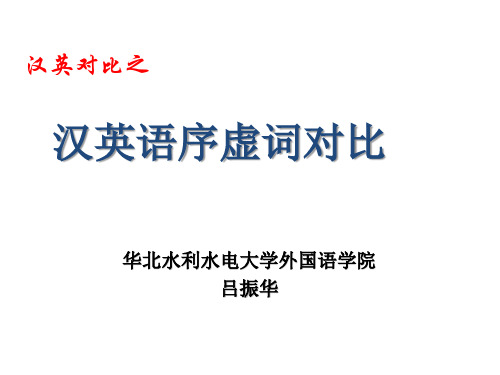 吕振华  第五章语法3    汉英语序虚词对比2017年10月24