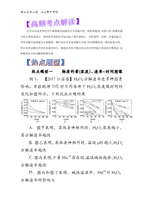 7.4 化学反应速率 化学平衡图象-2018年高考化学热点题型和提分含解析