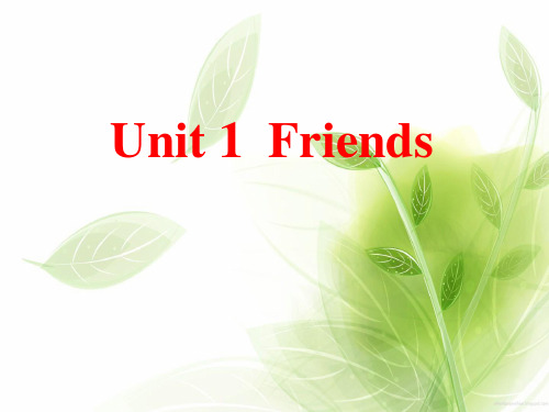 英语教学《Friends》课件