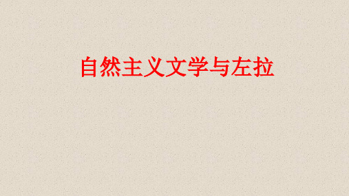 pp 自然主义和左拉