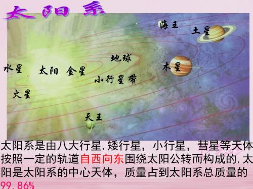七年级科学下册第4章地球和宇宙4.6太阳系课件新版浙教版