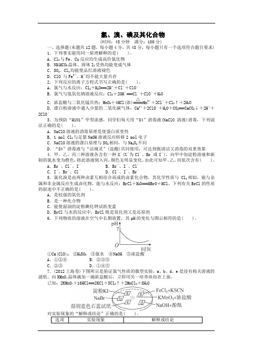 氯、溴、碘及其化合物
