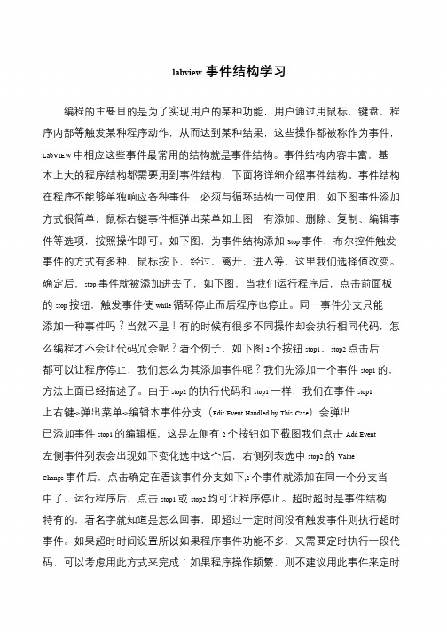 labview事件结构学习