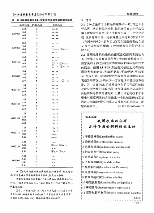 我国农业部公布允许使用的饲料级微生物