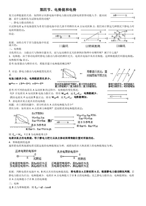 高二物理电势能电势