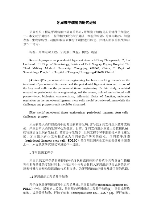 牙周膜干细胞的研究进展_0