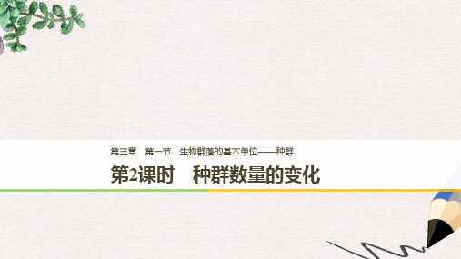 高中生物第三章生物群落的演替第一节生物群落的基本单位__种群第2课时课件苏教版必修3