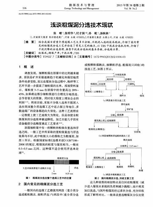 浅谈粗燥泥分选技术现状