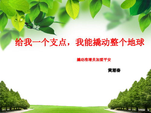 给我一个支点,我能撬动整个地球