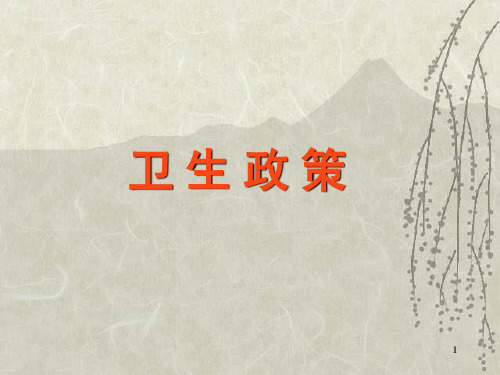 卫生政策PPT课件