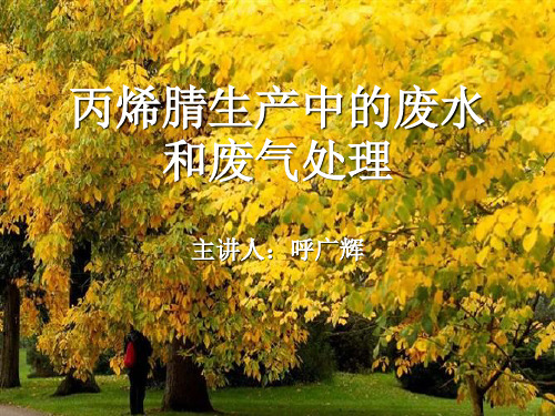 丙烯腈生产中的废水和废气处理