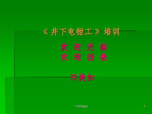 井下电钳工电气安全培训