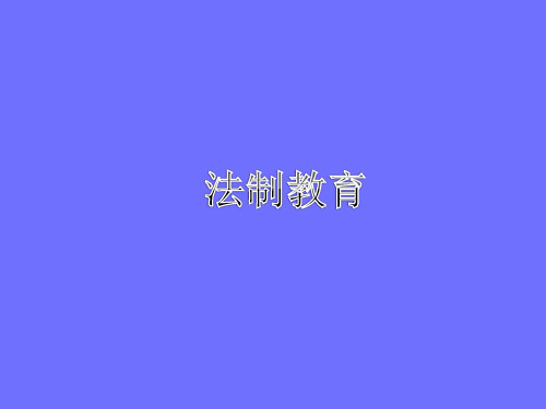 六年级法制教育主题班会课件-法制教育 全国通用(共11张PPT)