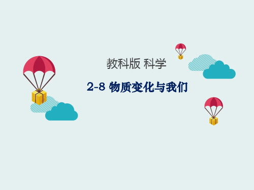 六下科学2-8《物质变化与我们》课件+习题讲解