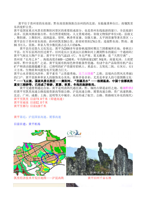 2012年招商引资项目--贵州省黄平县
