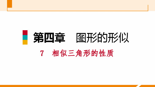 第1课时相似三角形中特殊线段的性质