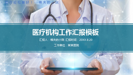 医疗机构工作汇报模板ppt