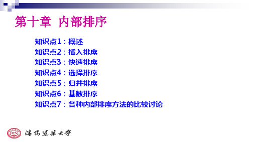 第十章 内部排序