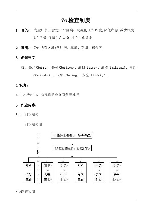 7s检查制度